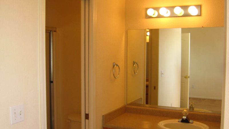 photo of burton middle unit vanity area