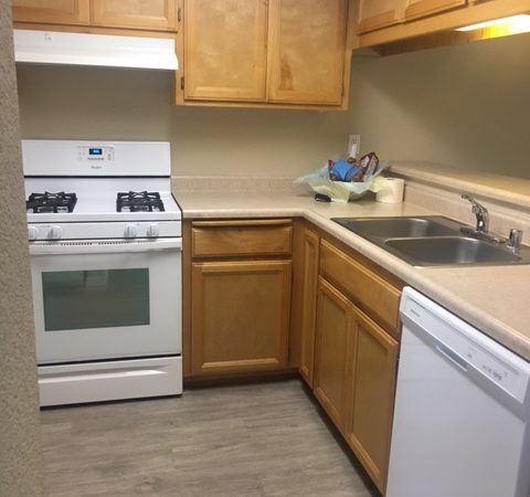 photo of willow park middle remodeled kitchen with laminate flooring